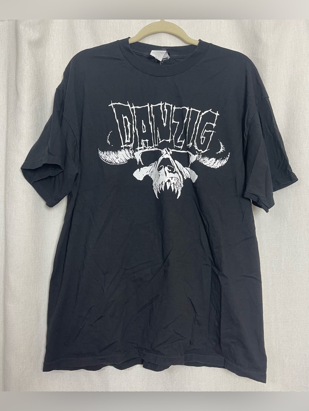 VTG 2007 DANZIG T SHIRT XL MISFITS GIANT GLENN PUNK ROCK BAND SKULL TOUR Y2K TEE